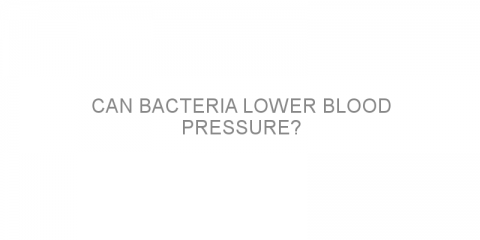 Can bacteria lower blood pressure?