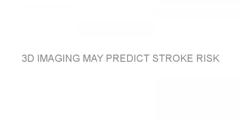 3D imaging may predict stroke risk