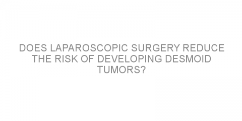 Does laparoscopic surgery reduce the risk of developing desmoid tumors?