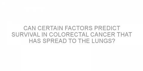 Can certain factors predict survival in colorectal cancer that has spread to the lungs?