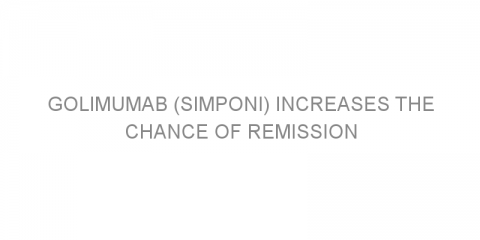 Golimumab (Simponi) increases the chance of remission