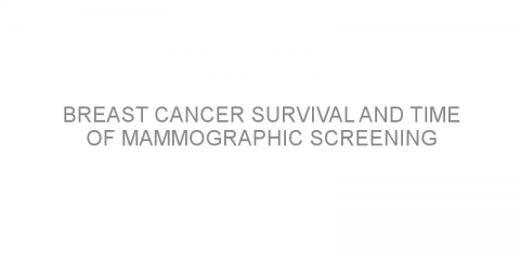 Breast cancer survival and time of mammographic screening