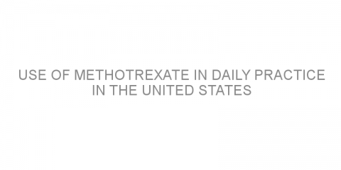 Use of methotrexate in daily practice in the United States