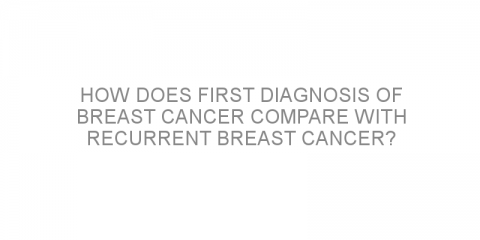 How does first diagnosis of breast cancer compare with recurrent breast cancer?