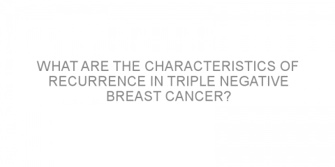 What are the characteristics of recurrence in triple negative breast cancer?