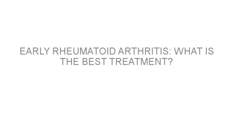 Early rheumatoid arthritis: what is the best treatment?