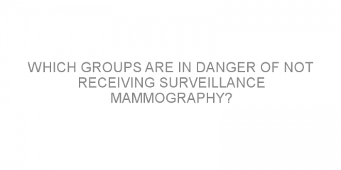 Which groups are in danger of not receiving surveillance mammography?