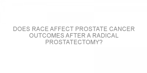 Does race affect prostate cancer outcomes after a radical prostatectomy?