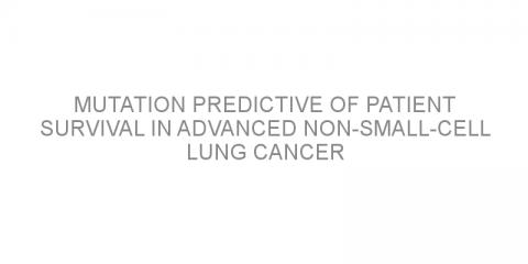 Mutation predictive of patient survival in advanced non-small-cell lung cancer