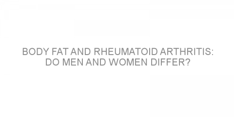 Body fat and rheumatoid arthritis: Do men and women differ?