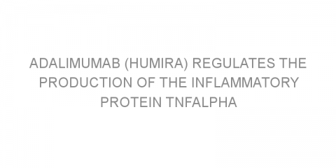 Adalimumab (Humira) regulates the production of the inflammatory protein TNFalpha