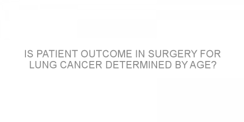 Is patient outcome in surgery for lung cancer determined by age?