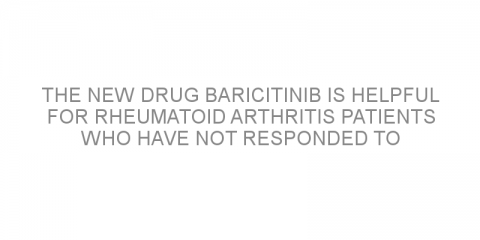 The new drug baricitinib is helpful for rheumatoid arthritis patients who have not responded to methotrexate