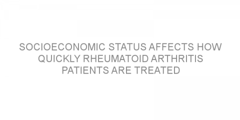 Socioeconomic status affects how quickly rheumatoid arthritis patients are treated