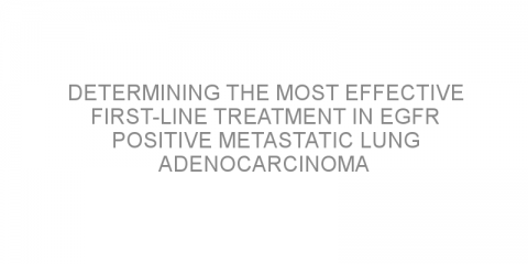 Determining the most effective first-line treatment in EGFR positive metastatic lung adenocarcinoma