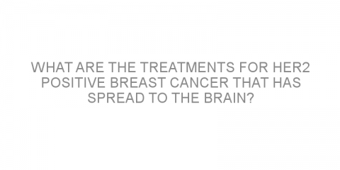 What are the treatments for HER2 positive breast cancer that has spread to the brain?