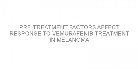 Pre-treatment factors affect response to vemurafenib treatment in melanoma