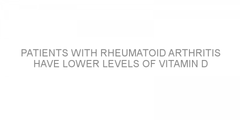 Patients with rheumatoid arthritis have lower levels of vitamin D