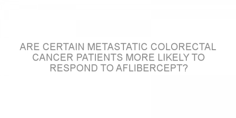 Are certain metastatic colorectal cancer patients more likely to respond to aflibercept?