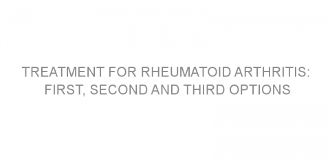 Treatment for rheumatoid arthritis: first, second and third options